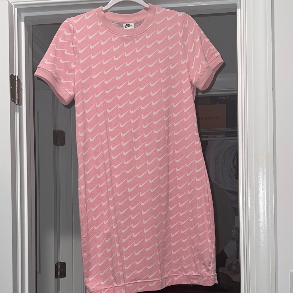 Nike Pink Swoosh Pattern Dress (Brand New)